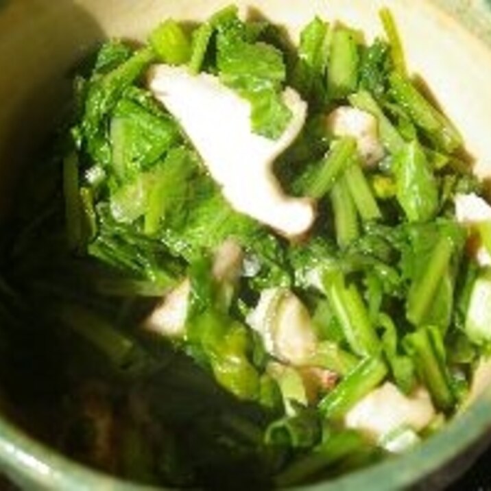 松茸と小松菜の炒め物